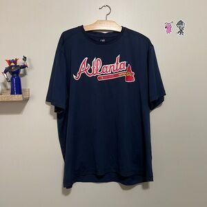 Navy Atlanta Braves Short Sleeve Dri-Fit Tee